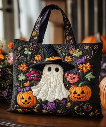 Ghost Parade Quilted Tote Bag