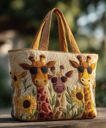 Giraffe Style Quilted Tote Bag