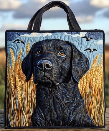 Golden Field Lab Quilted Tote Bag
