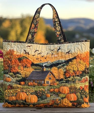 Golden Grove Quilted Tote Bag