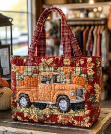 Golden Haul Quilted Tote Bag