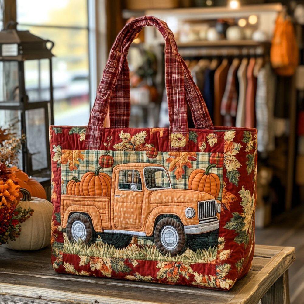 Golden Haul Quilted Tote Bag