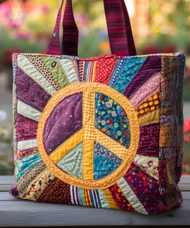 Groovy Threads Quilted Tote Bag