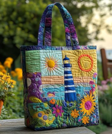 Guiding Light Quilted Tote Bag