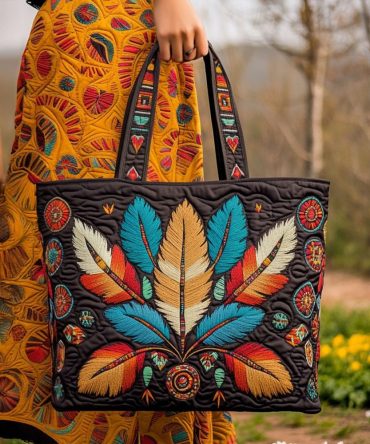 Halo Of Peace Quilted Tote Bag