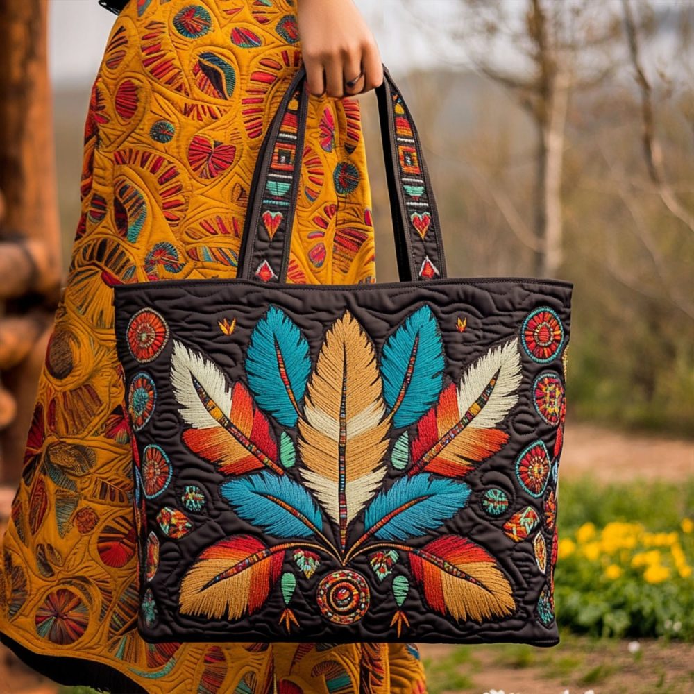 Halo Of Peace Quilted Tote Bag