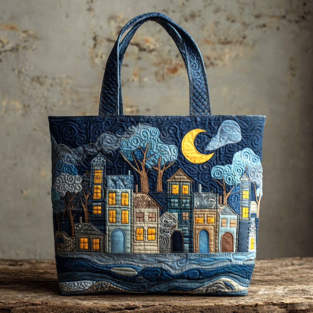 Harbor Lights Quilted Tote Bag