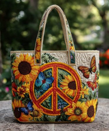 Harmony Nature Quilted Tote Bag