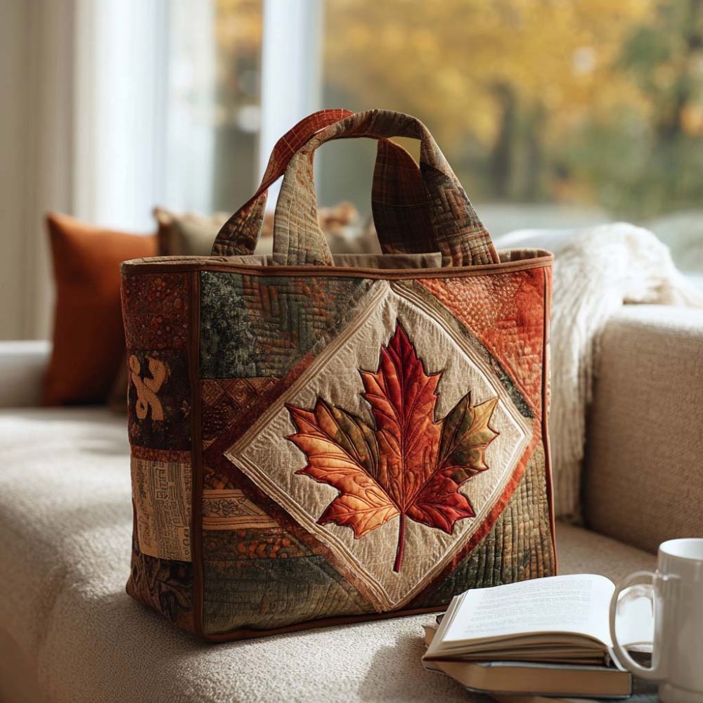 Harvest Bloom Quilted Tote Bag