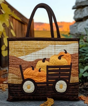 Harvest Glow Quilted Tote Bag