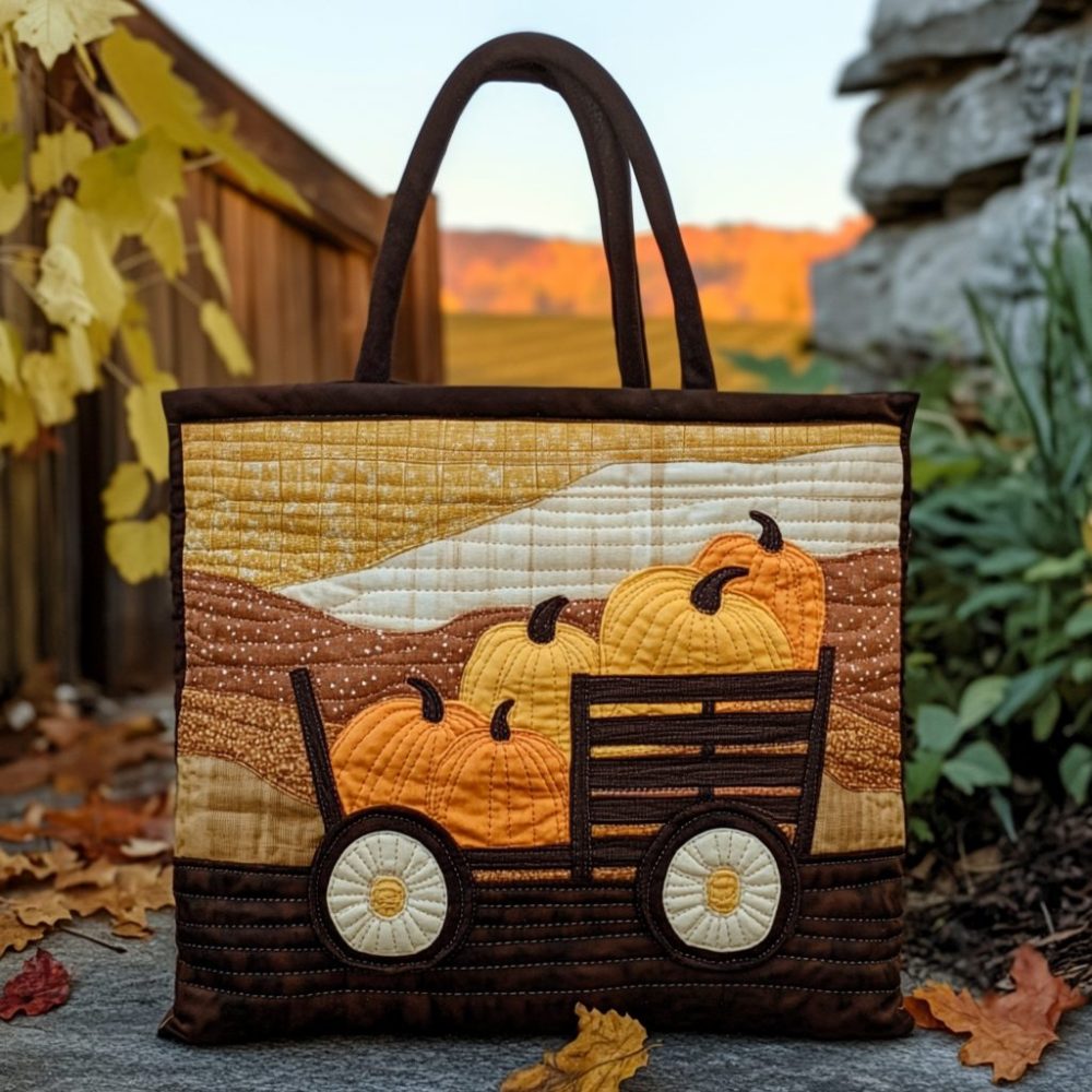 Harvest Glow Quilted Tote Bag