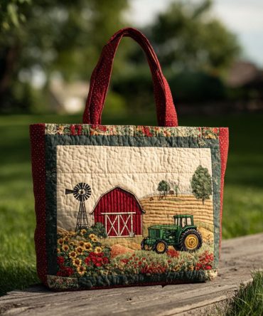 Harvest Horizon Quilted Tote Bag