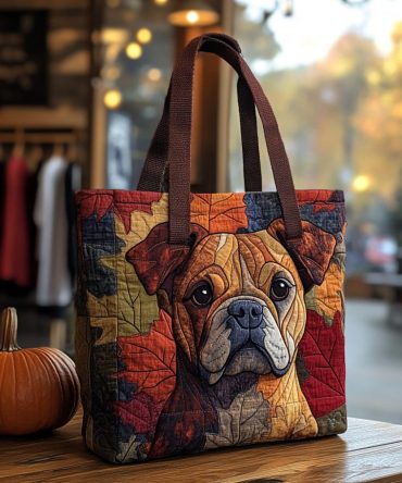 Harvest Hound Quilted Tote Bag
