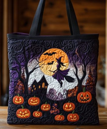 Haunted Harvest Quilted Tote Bag