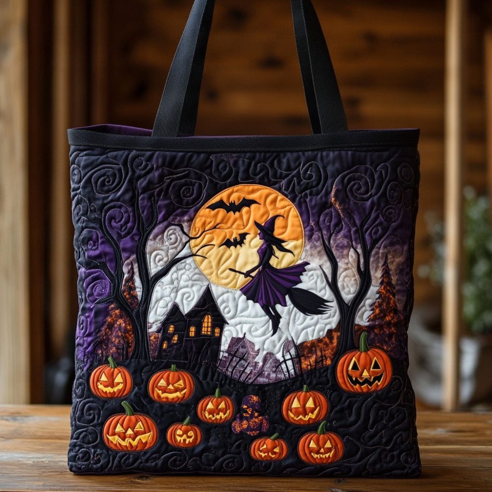 Haunted Harvest Quilted Tote Bag