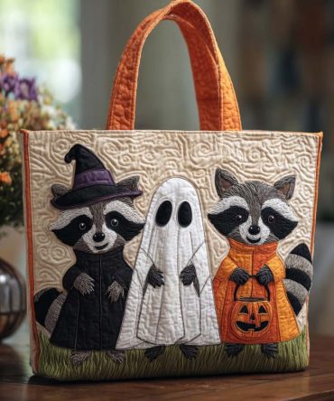 Haunted Trio Quilted Tote Bag