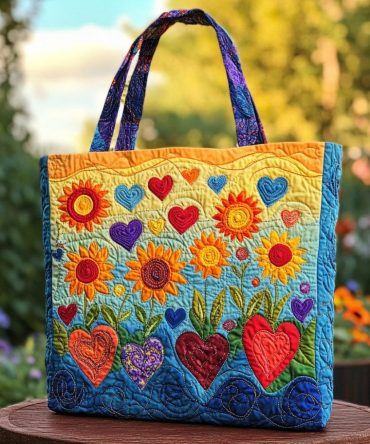 Heartfield Love Quilted Tote Bag