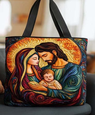 Heaven Peace Quilted Tote Bag