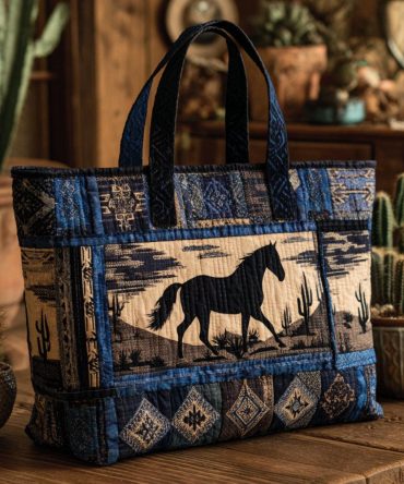 High Noon Trails Quilted Tote Bag