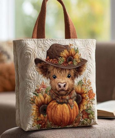 Highland Heart Quilted Tote Bag