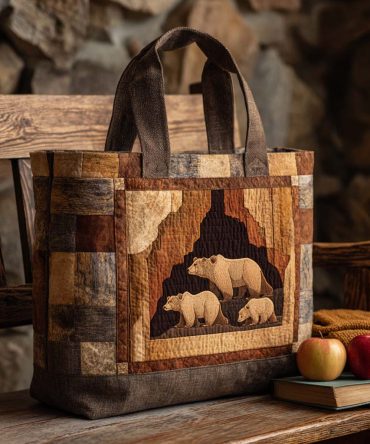 Highland Trails Quilted Tote Bag