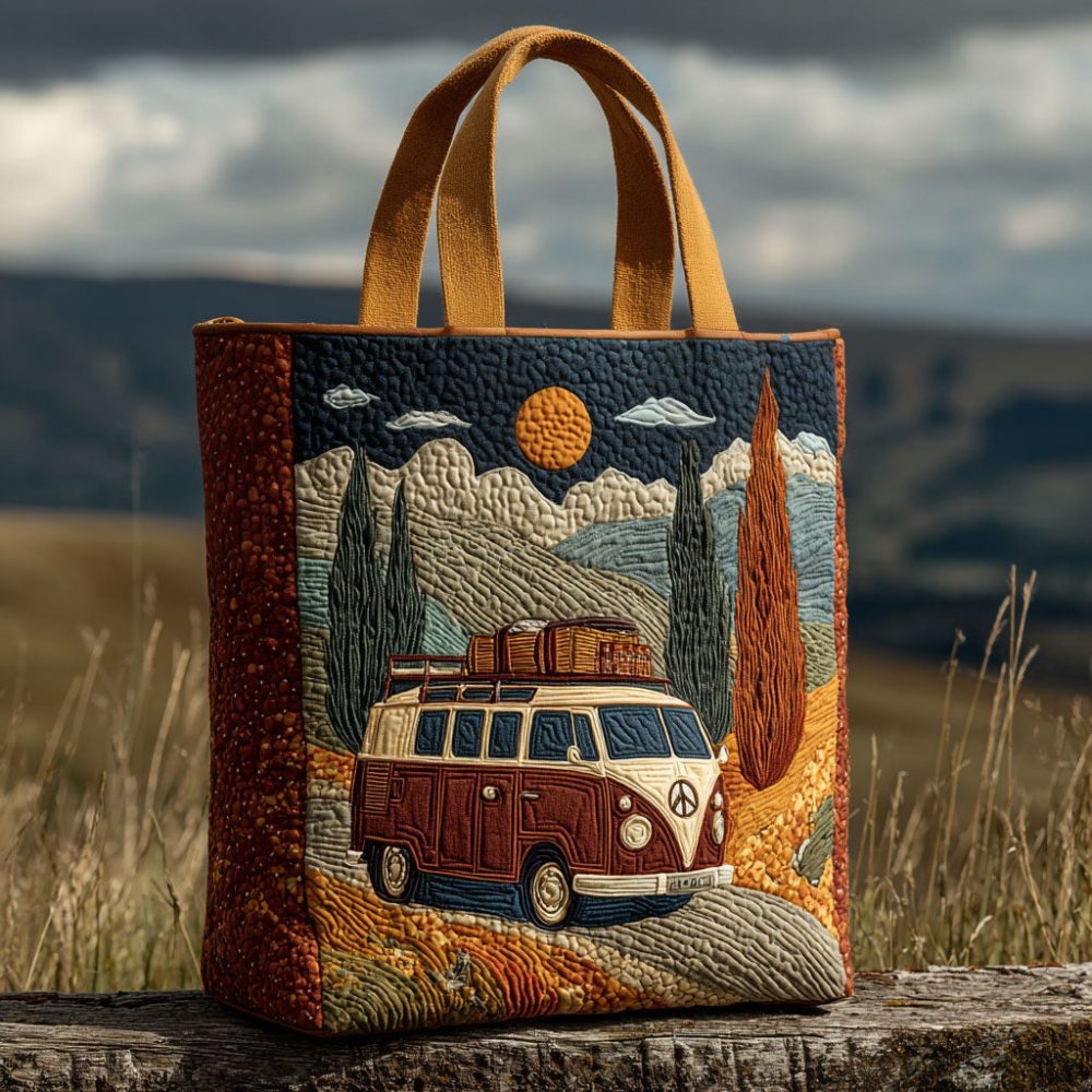 Highway Daydream Quilted Tote Bag