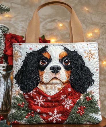 Holiday Cavalier Quilted Tote Bag
