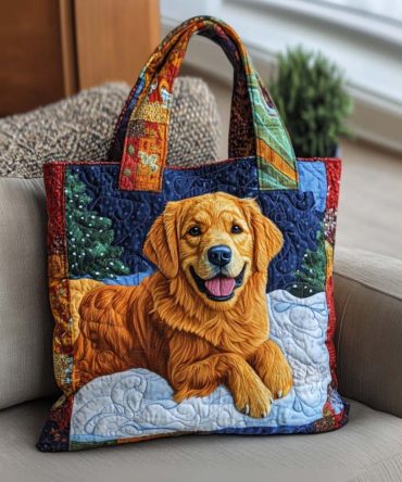 Holiday Tail Quilted Tote Bag