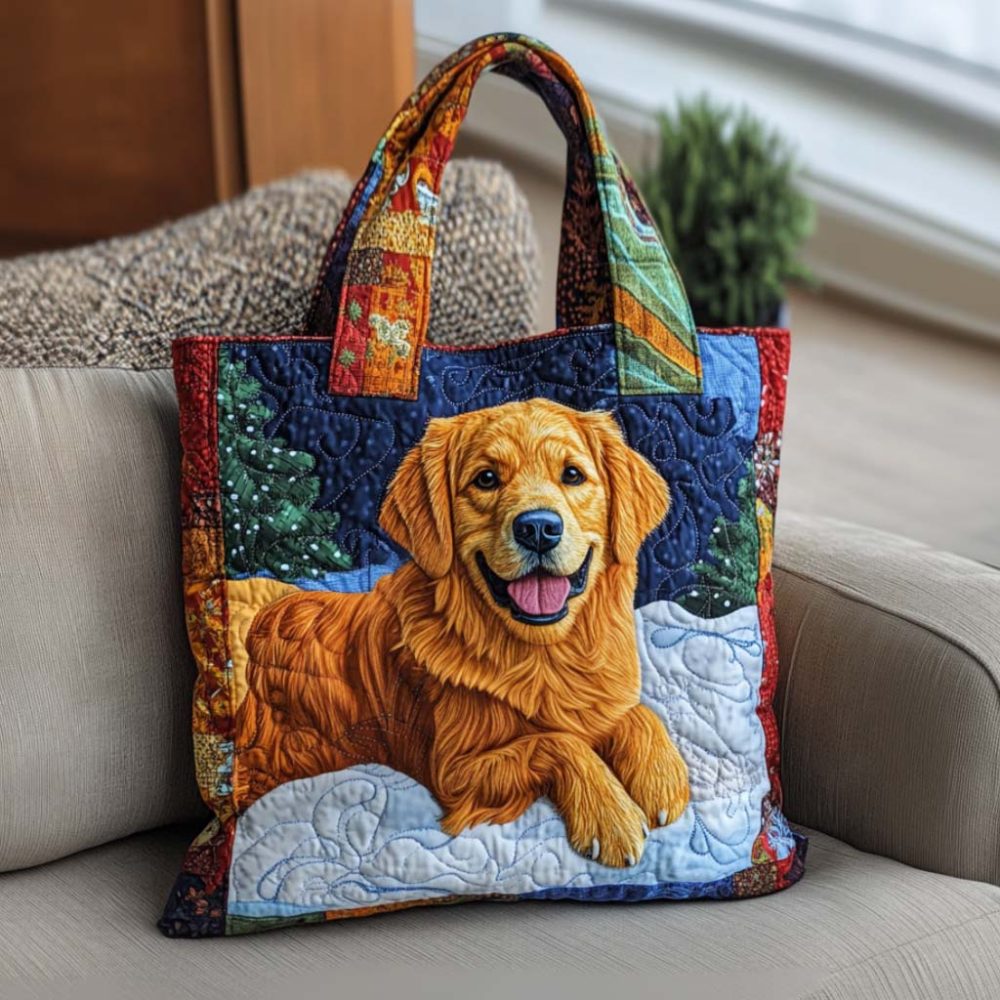 Holiday Tail Quilted Tote Bag