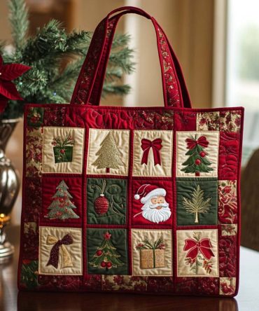 Holly Magic Quilted Tote Bag