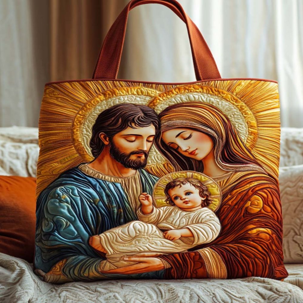 Holy Blessing Quilted Tote Bag