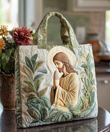 Holy Cross Path Quilted Tote Bag