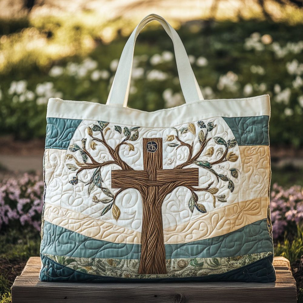 Holy Symbol Quilted Tote Bag