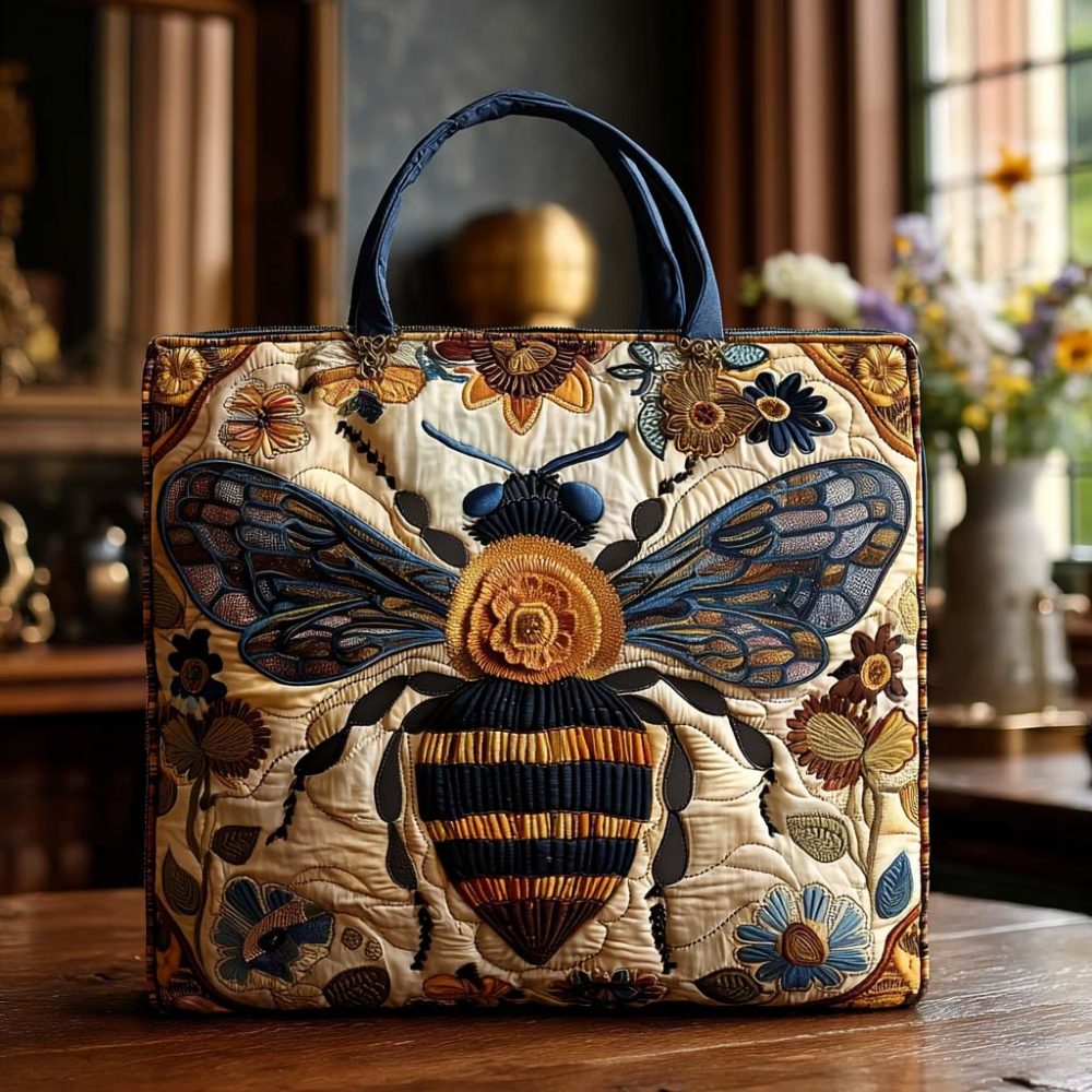 Honey Buzz Quilted Tote Bag