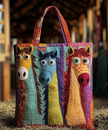 Hoofer Doodle Quilted Tote Bag