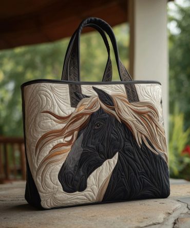 Horse Whisper Quilted Tote Bag