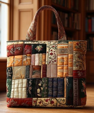 Ink And Paper Quilted Tote Bag