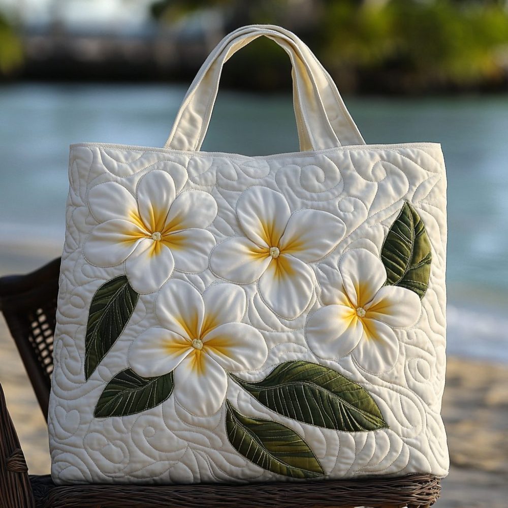 Island Garden Quilted Tote Bag