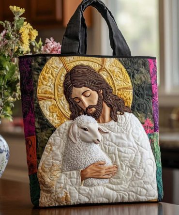 Jesus Guiding Star Quilted Tote Bag