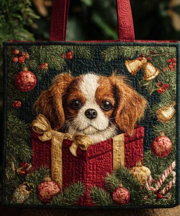 King Charles Surprise Quilted Tote Bag