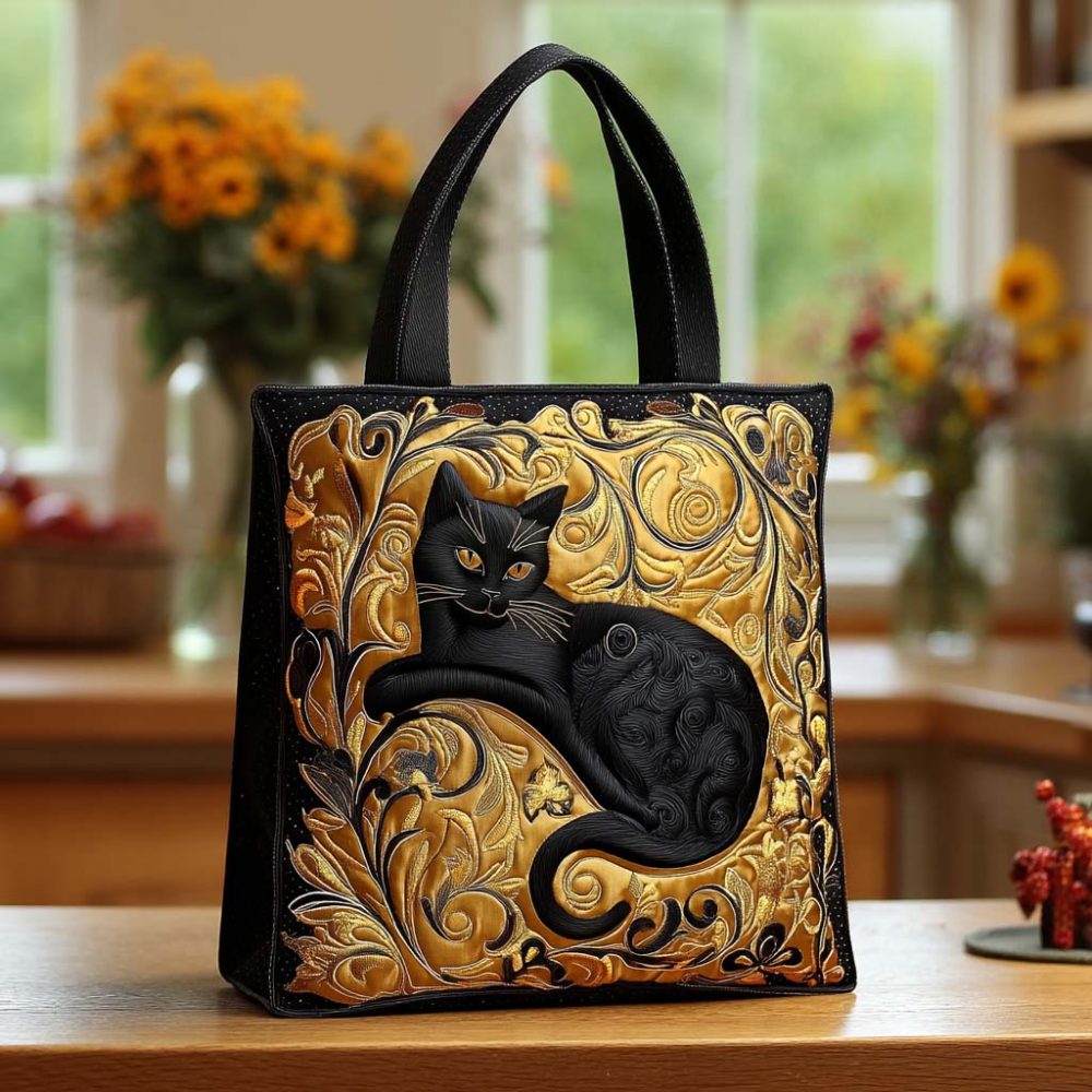 Lazy Catnap Quilted Tote Bag