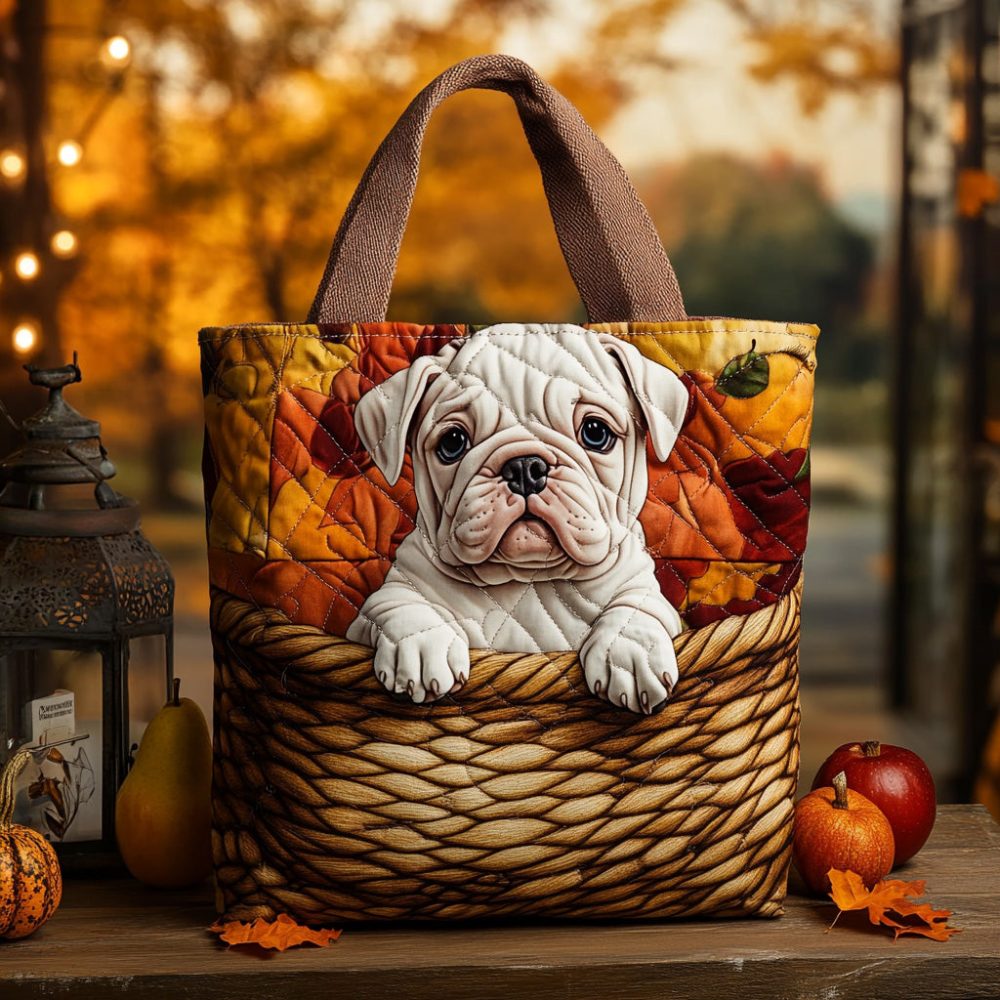 Leaf Sniffer Quilted Tote Bag