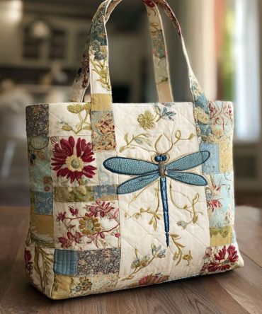 Light As Flight Quilted Tote Bag