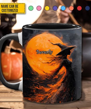 Personalized Witch In The Moonlight Accent Mug