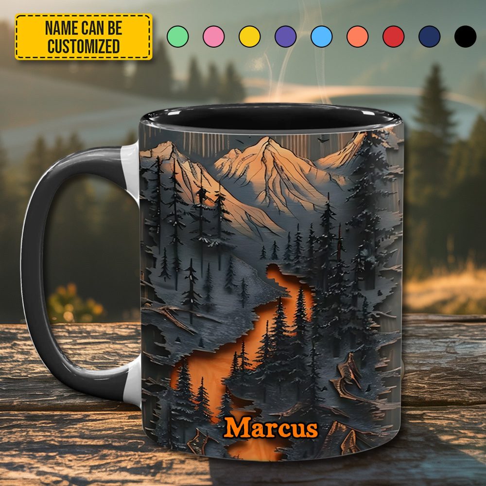 Personalized Mountain Wilderness Accent Mug - Image 2