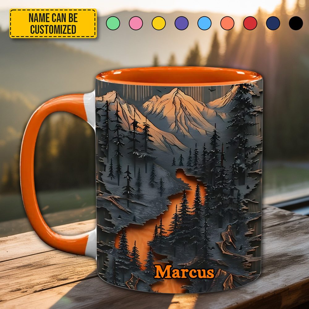 Personalized Mountain Wilderness Accent Mug - Image 3