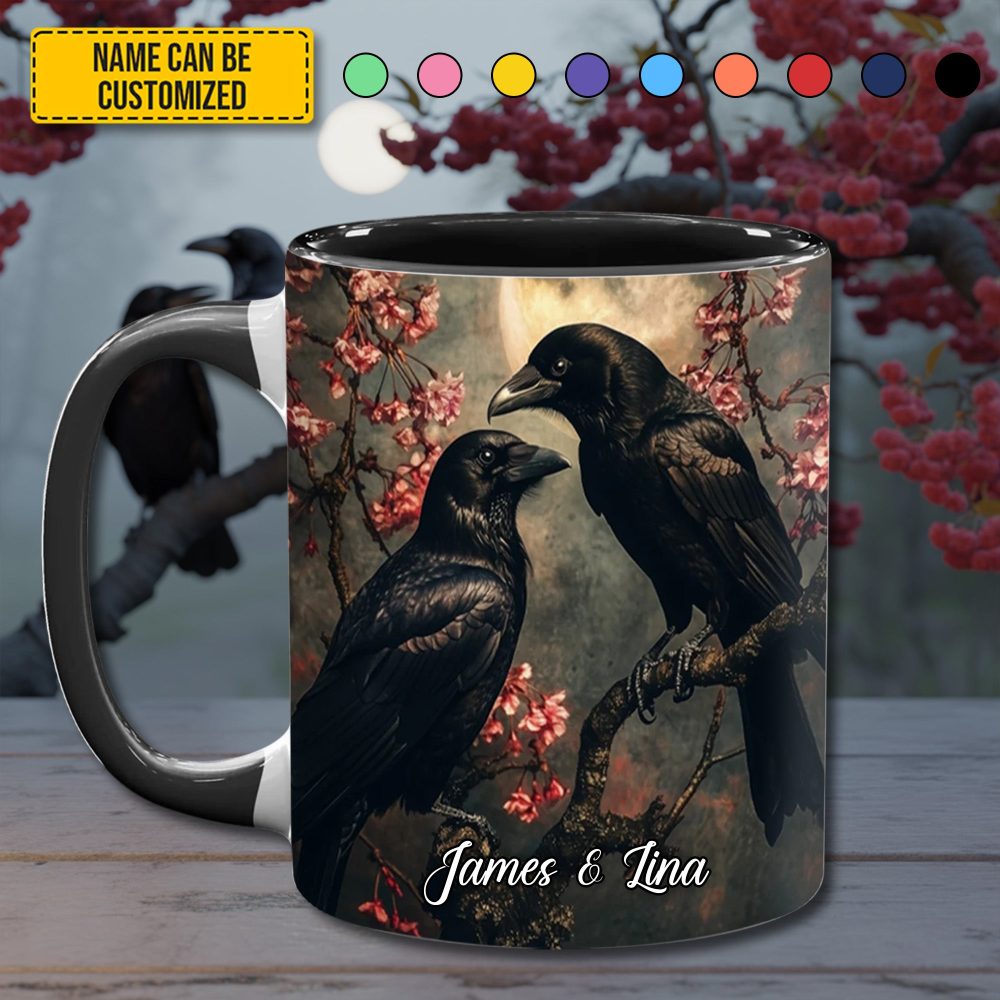 Personalized Raven Couple Accent Mug - Image 2