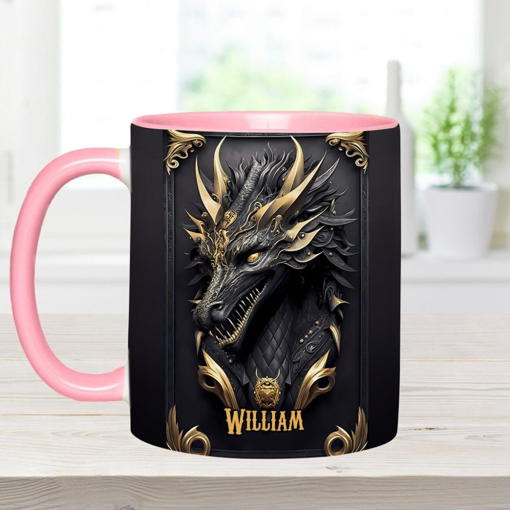 Black Dragon - Personalized Dragon Accent Mug - Image 4