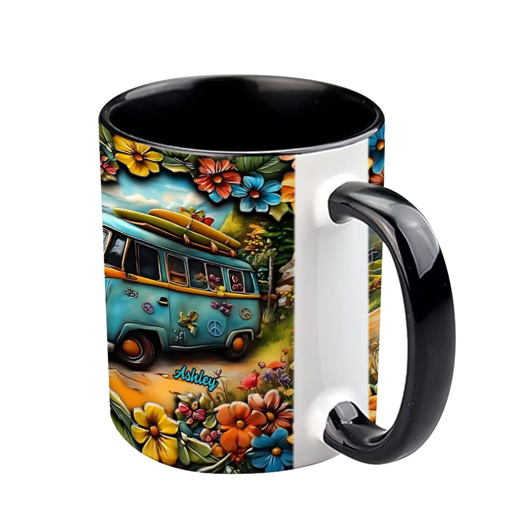 Hippie Van - Personalized Hippie Accent Mug - Image 6