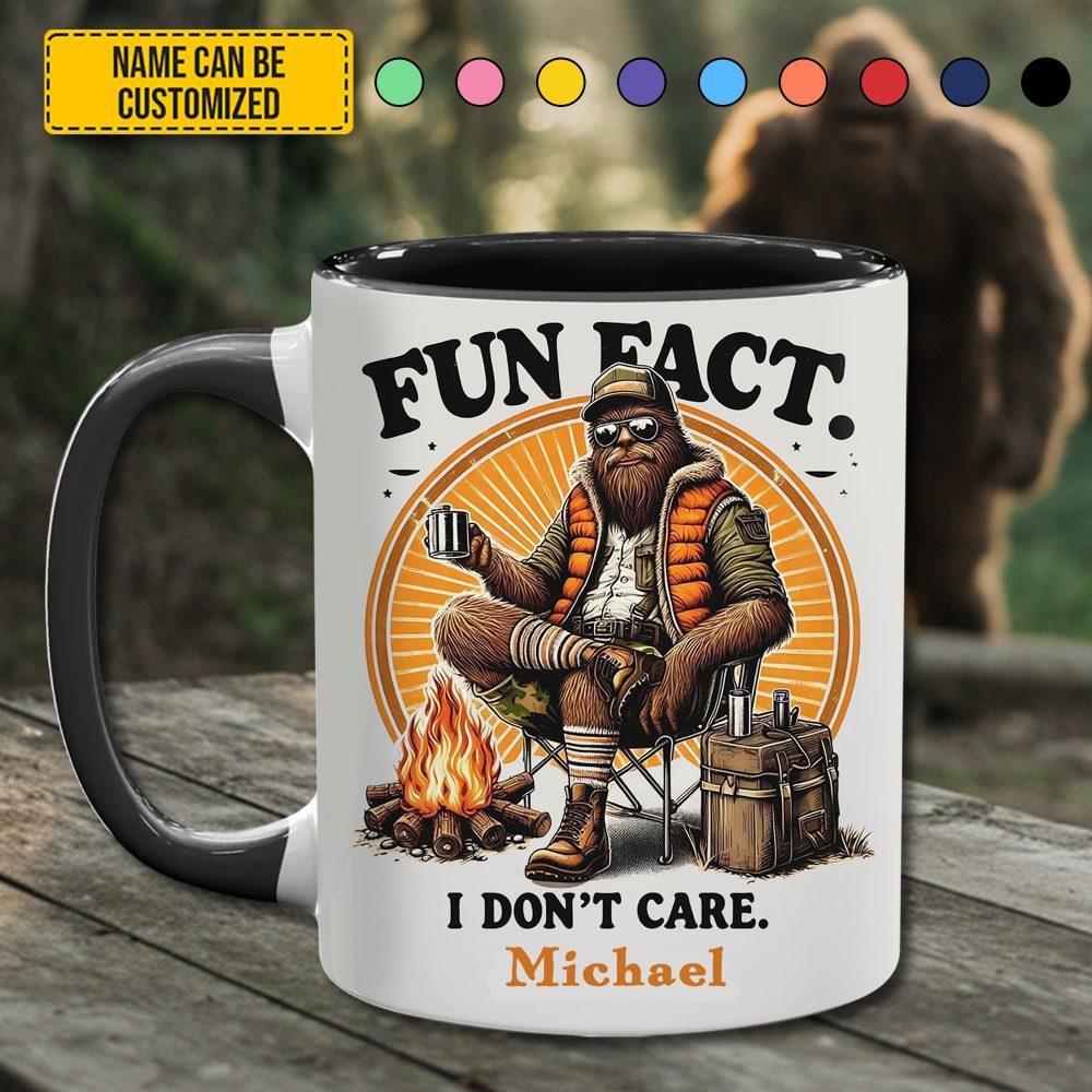 Chill & Don’T Care – Personalized Sasquatch Accent Mug - Image 3